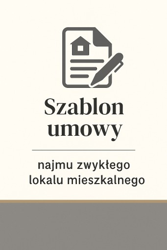 Zdjęcie oferty: Szablon umowy najmu zwykłego (PDF + DOC do edycji)