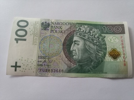 Zdjęcie oferty: Banknot 100 zł ciekawe numery 