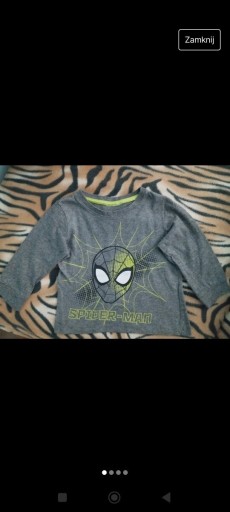 Zdjęcie oferty: J. nowa szara bluzka chłopięca Spiderman 92 98 