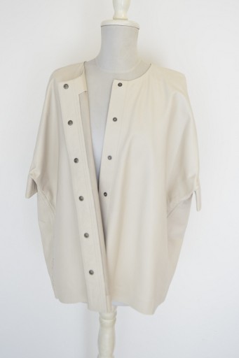 Zdjęcie oferty: COS kurtka koszula ecru skórzana bluzka L M