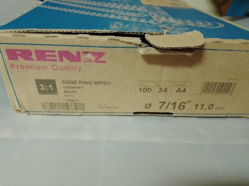 Zdjęcie oferty: Ringi  bindery metalowe Renz 11mm czarne 90szt