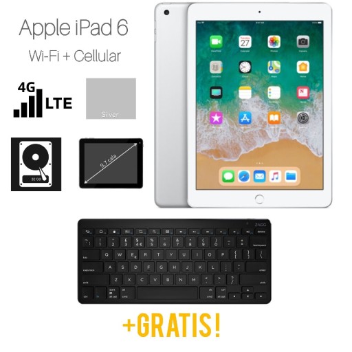 Zdjęcie oferty: Apple iPad 6 Gen Wi-Fi LTE + Klawiatura Gratis!