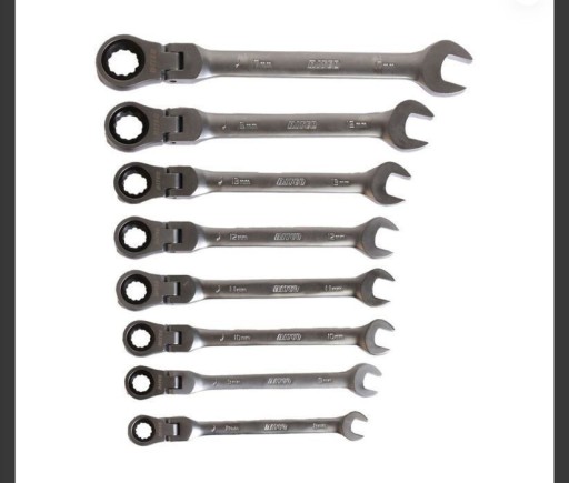 Zdjęcie oferty: Zestaw kluczy przegubowych, łamanych z grzechotką 8szt Nowe