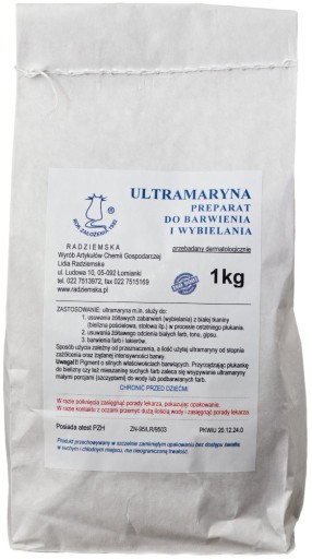 Zdjęcie oferty: Ultramaryna 1 kg * POLSKI PRODUKT * Farbka Pigment