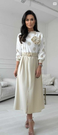 Zdjęcie oferty: Wizytowa sukienka grochy kwiat rozmiar 42