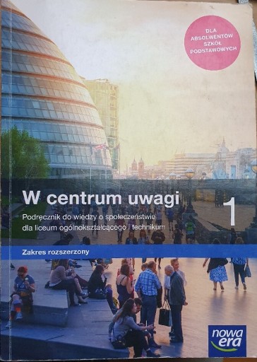 Zdjęcie oferty: W centrum uwagi 1 zakres rozszerzony nowa era