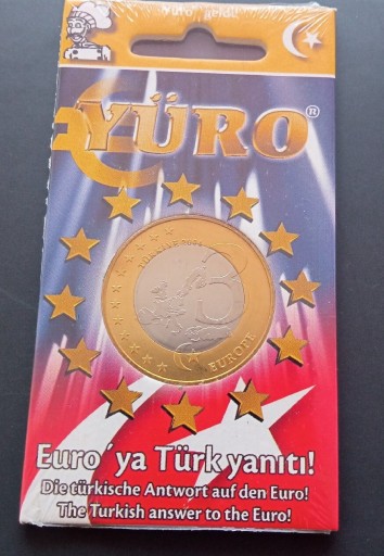 Zdjęcie oferty: Turcja 3 euro 2004 r. Monety probne