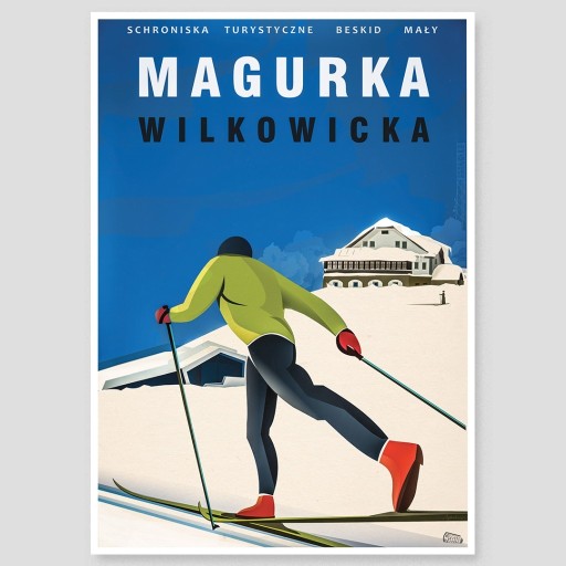 Zdjęcie oferty: Magurka Wilkowicka plakat narty biegowe Beskidy
