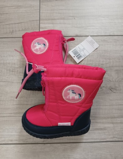 Zdjęcie oferty: Buty śniegowce różowe z jednorożcem r. 22 nowe
