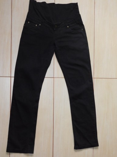 Zdjęcie oferty: Czarne jeansowe spodnie ciążowe rozm. M