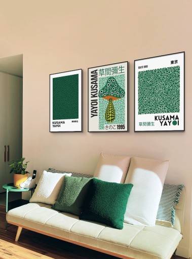 Zdjęcie oferty: Zestaw 3 plakatów Yayoi Kusama A3 42x30cm bez ramy