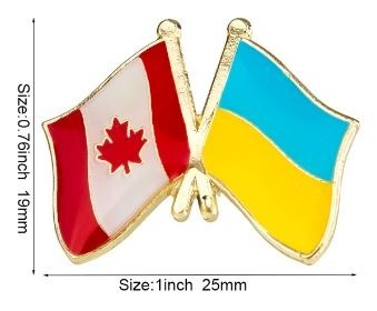 Zdjęcie oferty: Flaga Ukraina Kanada pin przypinka