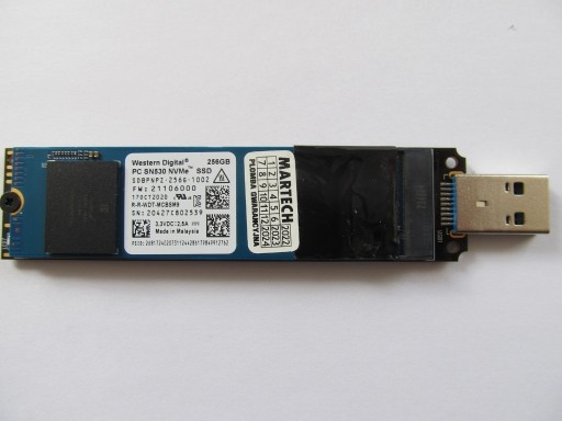 Zdjęcie oferty: WD PC SN530 NVMe 256GB, z adapterem NVMe > USB 3.1