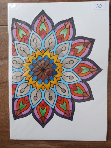 Zdjęcie oferty: Akwarela Obraz MANDALA A4 21 x 29,7 cm