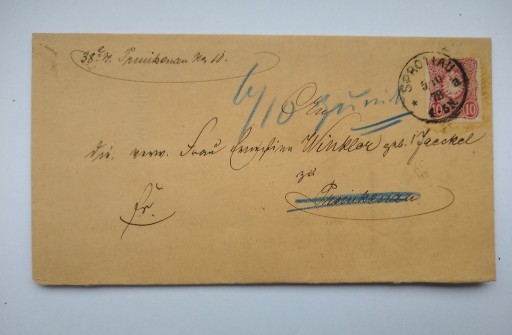 Zdjęcie oferty: List z miejscowości Sprottau z roku 1878