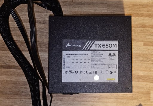 Zdjęcie oferty: Zasilacz modularny Corsair TX650M o mocy 650W