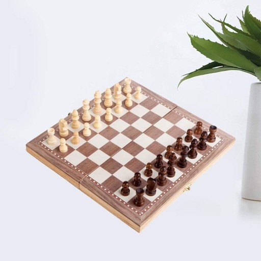Zdjęcie oferty: 3 w 1 składane szachy warcaby zestaw tryktrak owy
