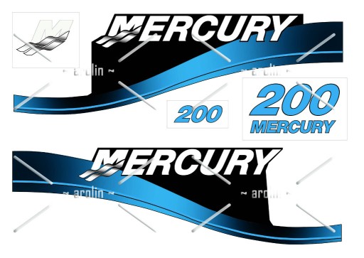 Zdjęcie oferty: Emblemat, naklejka na silnik zaburtowy MERCURY 200