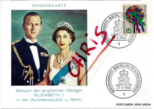 Zdjęcie oferty: Królowa Elżbieta II -Książe Filip -RFN -Berlin1965