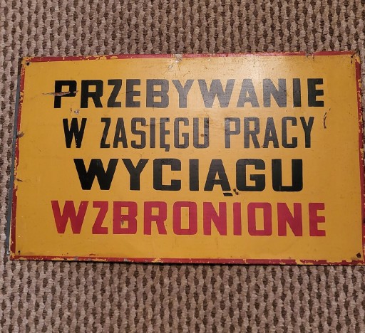 Zdjęcie oferty: Tablica metalowa vintage loft oryginalna "przebywanie w zasięgu wzbronione"