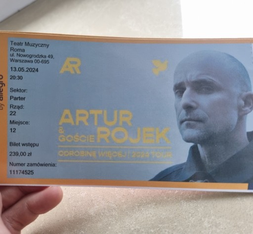 Zdjęcie oferty: 2x Artur Rojek - Teatr Roma - Warszawa 13.05.24