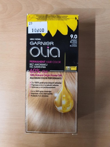 Zdjęcie oferty: JASNY BLOND GARNIER OLIA, FARBA DO WŁOSÓW, KOLOR NR 9.0