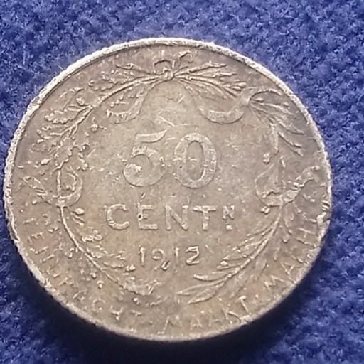 Zdjęcie oferty: A138 Belgia - 50 centimes 1912