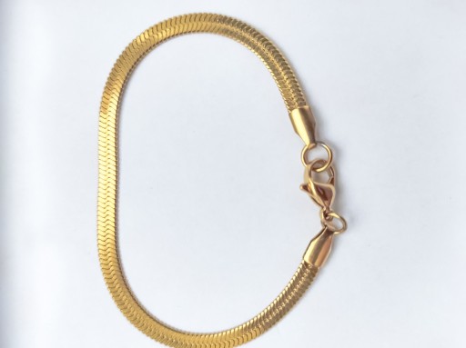 Zdjęcie oferty: bransoletka wąż stal nierdzewna kolor złoty