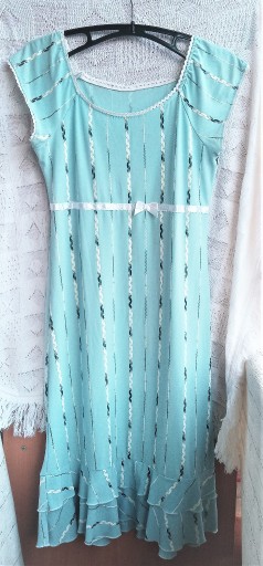 Zdjęcie oferty: Błękitna sukienka retro vintage regency bridgerton 