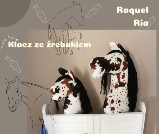 Zdjęcie oferty: Konik koń Hobby Horse na kiju klacz ze źrebakiem 