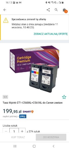 Zdjęcie oferty: Tusze do drukarek canon Pixma 