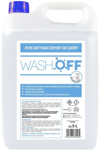 Zdjęcie oferty: PŁYN DO RĄCZEK 5L - WASH OFF - TANIO