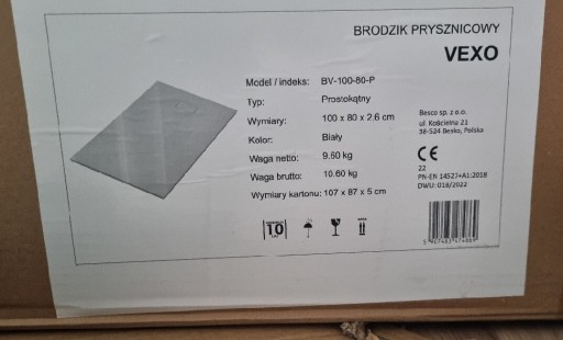 Zdjęcie oferty: Brodzik BESCO VEXO BV-100-80-P NOWY!!!