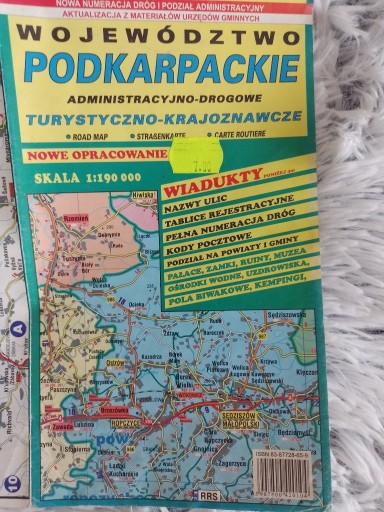 Zdjęcie oferty: Województwo podkarpackie mapa 2003
