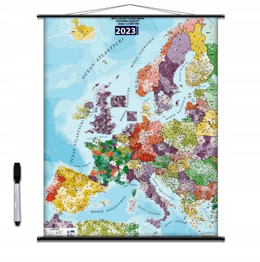 Zdjęcie oferty: Europa Kodowa Mapa Europy 120x160cm AKTUALNA