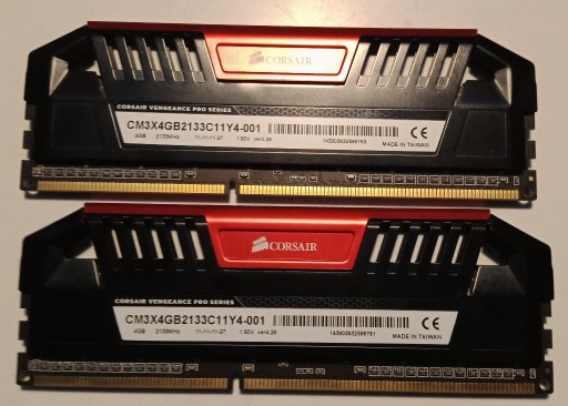 Zdjęcie oferty: 2x4GB 2133 CL11 DDR3 CORSAIR 8GB