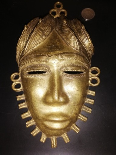 Zdjęcie oferty: Maska mosiężna Afryka zachodnia