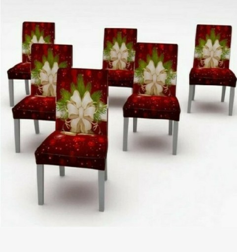 Zdjęcie oferty: Świąteczne pokrowce na krzesła wigilia 