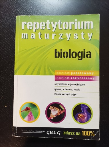 Zdjęcie oferty: Repetytorium maturzysty Biologia GREG