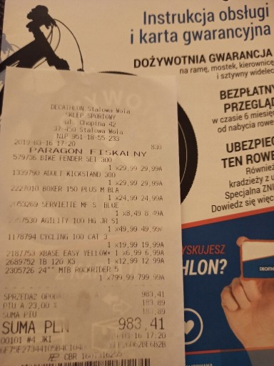 Zdjęcie oferty: Rower Decathlon 24",zakupiony 16.03.2019