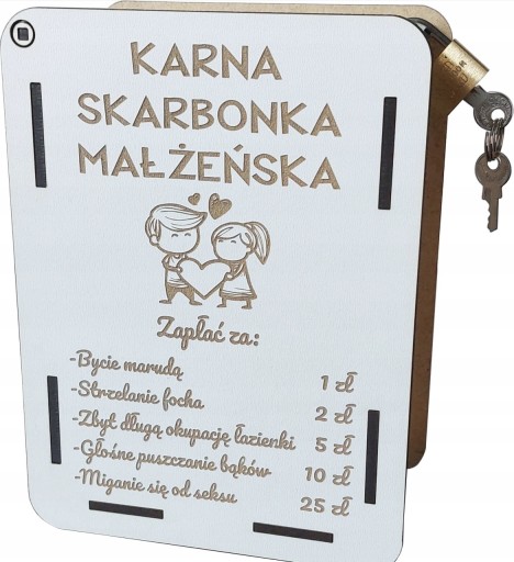 Zdjęcie oferty: Skarbonka Małżeńska Karna Prezent Rocznica Ślubu