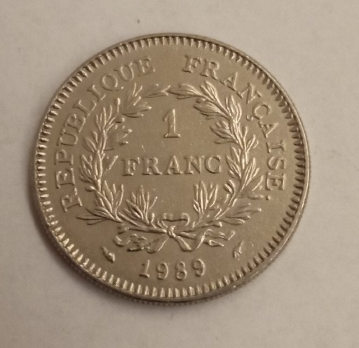 Zdjęcie oferty: Francja 1 frank 1989 rok