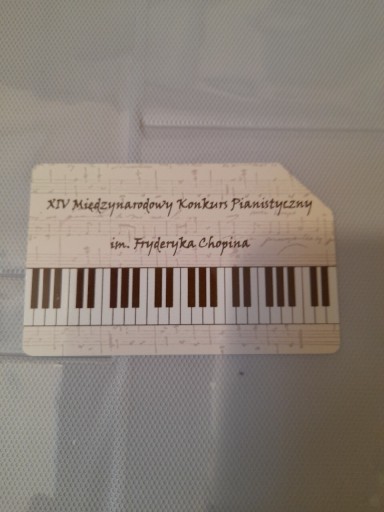 Zdjęcie oferty: Karta telefoniczna XIV Konkurs Chopinowski. 