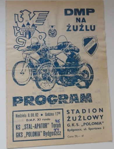 Zdjęcie oferty: DMP 1982 Polonia Aparor żużel speedway 