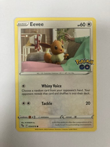 Zdjęcie oferty: Karta TCG Pokemon GO: Eevee 054/078