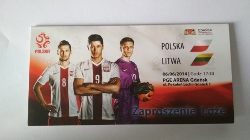 Zdjęcie oferty: Zaproszenie Polska - Litwa 2014 r.