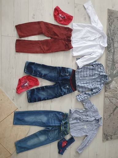Zdjęcie oferty: Zestaw ubranek dla chłopca 98 spodnie koszule