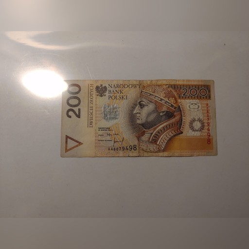 Zdjęcie oferty: Banknot 200zł seria AA 25 marca 1994 rok