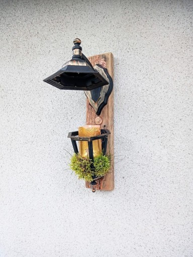 Zdjęcie oferty: Świecznik kwietnik dekoracja ogród dom taras dąb