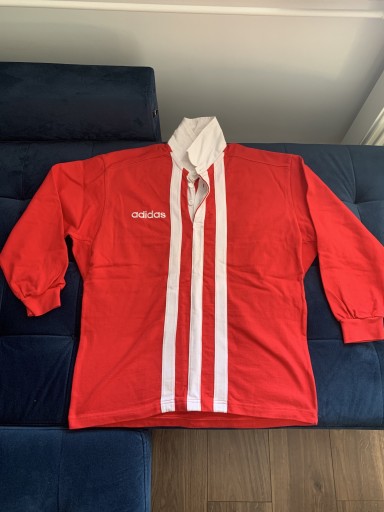 Zdjęcie oferty: Adidas Longsleeve S rugby Vintage czerwony długi 